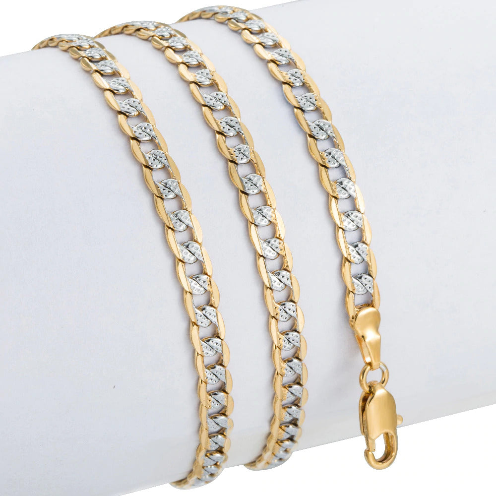1 Meter 8*4mm Stainless Steel Oval Embossing Curb Chain Roll Cuban Link Gold  Chains